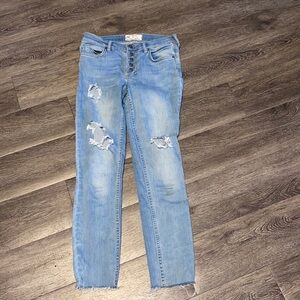Free People Button Fly Skinny jeans